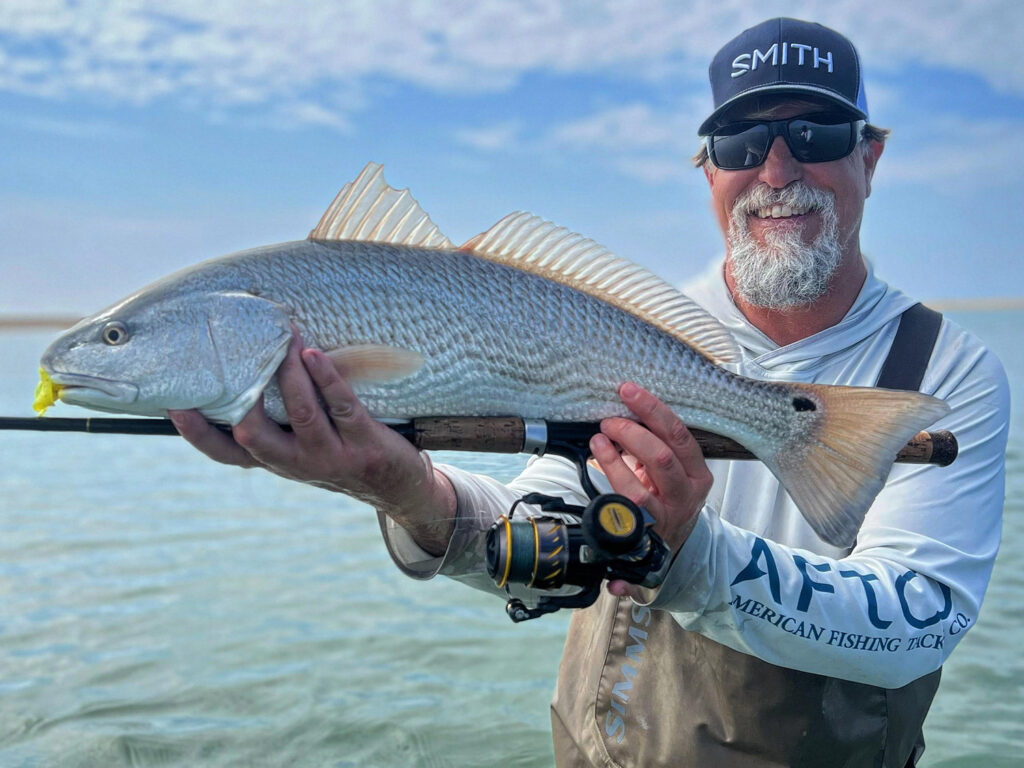 surf fishing redfish