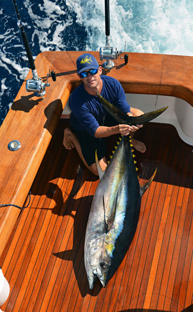 Large tuna on a fishing boat