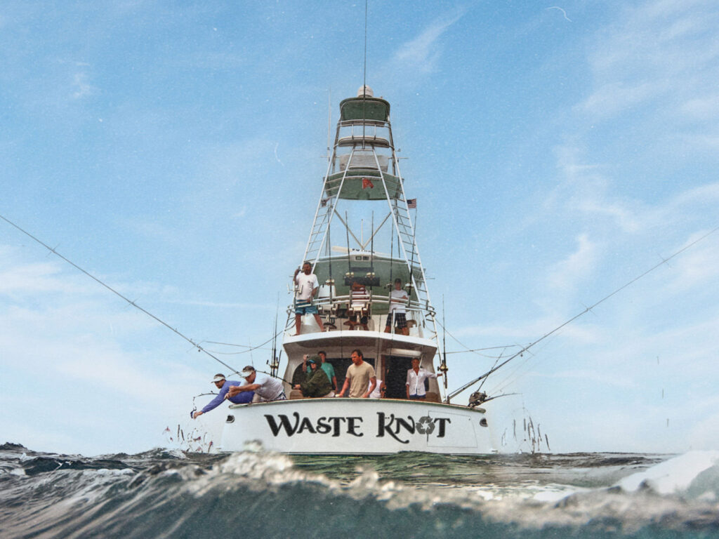 Large sportfishing boat along the Crystal Coast