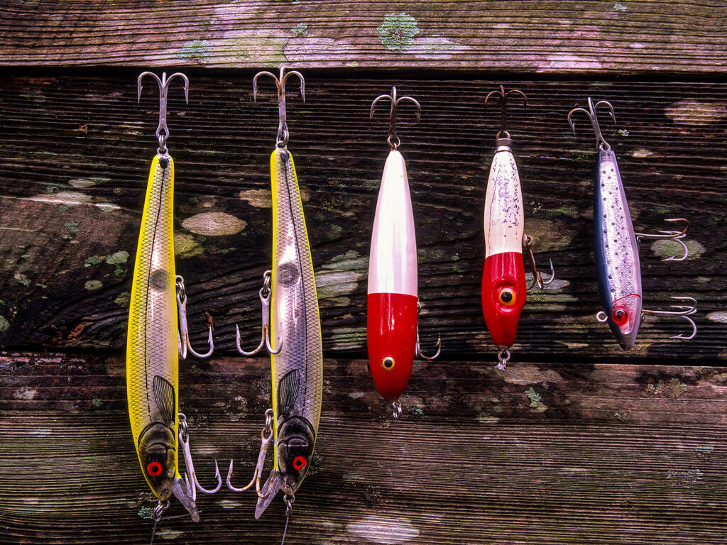 Saltwater fishing lures.
