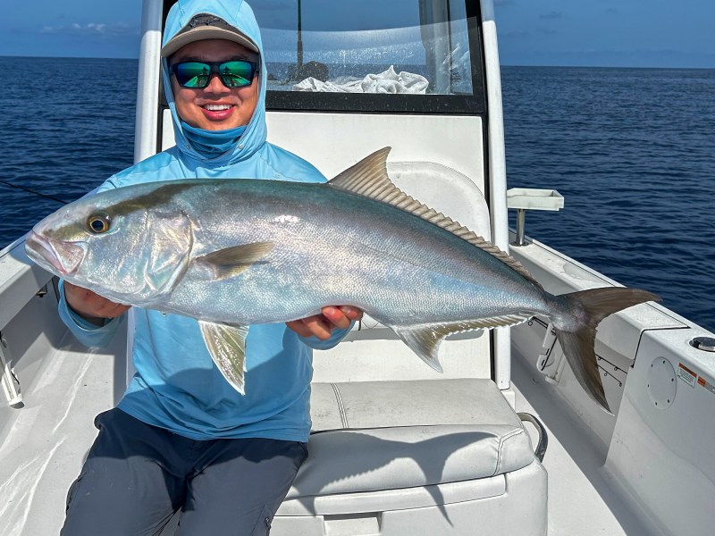 Angler with a Gulf amberjack