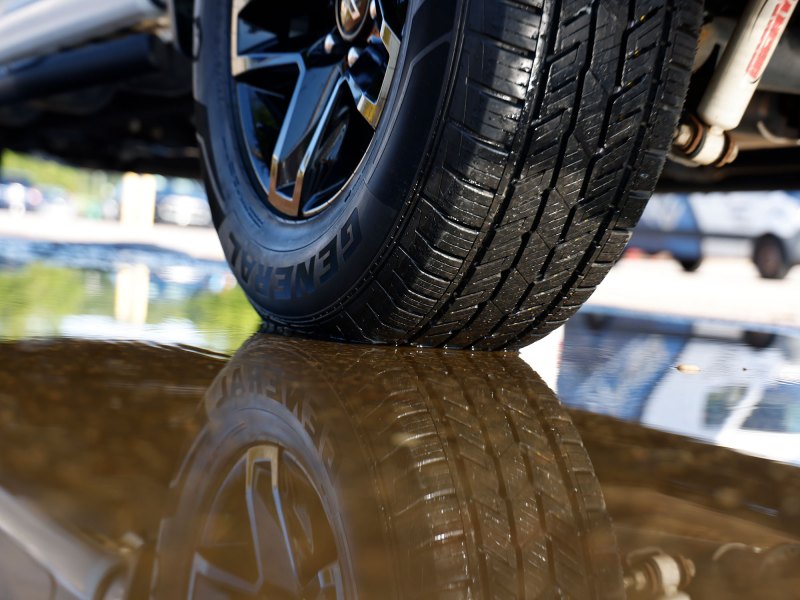 General tire on a tow vehicle
