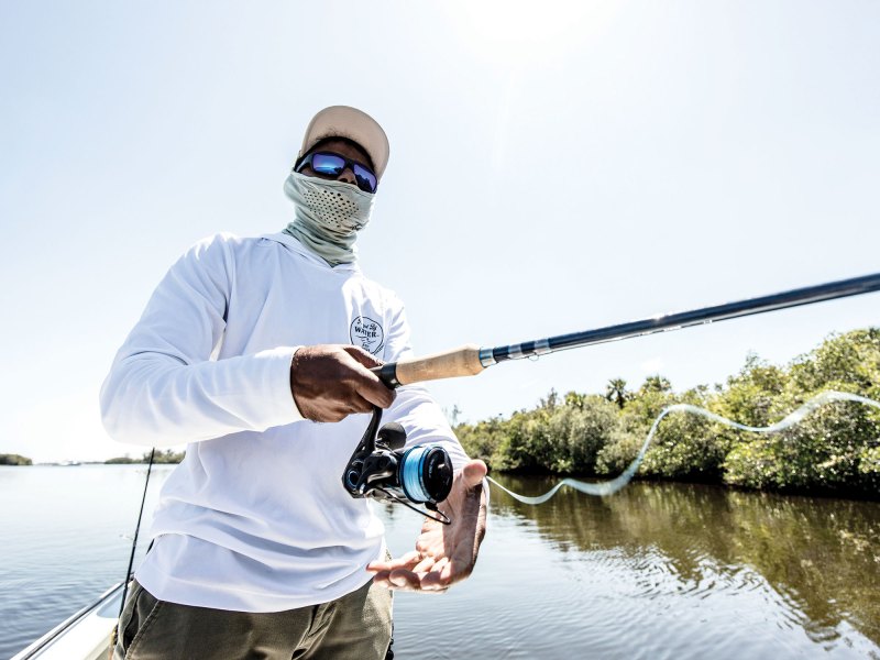 Angler casting Quantum tackle