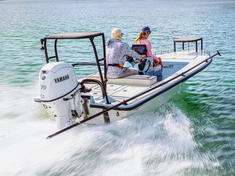 Yamaha F70 on a skiff