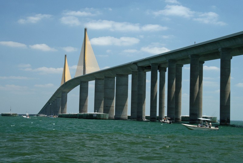 Fishing under a bridge