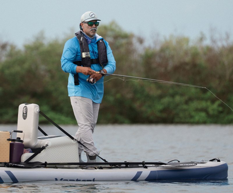 Angler fishing on a Ventral