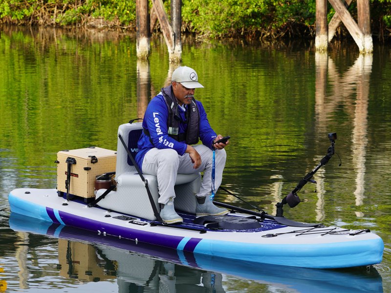 Ventral inflatable fishing platform
