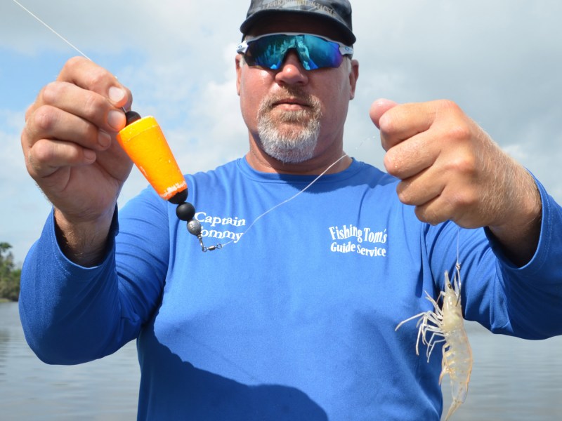 Popping cork rig with a shrimp