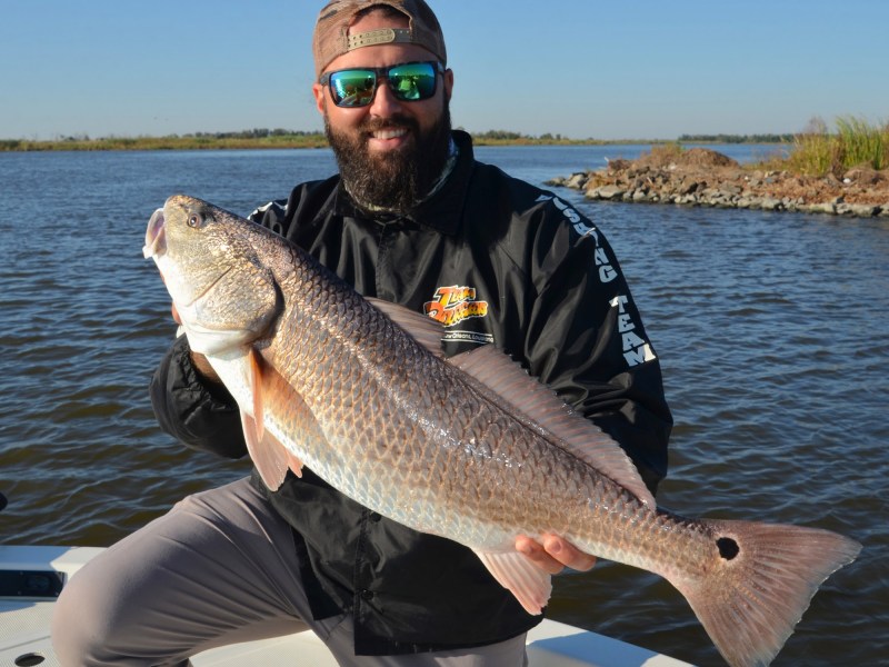 Angler with a redfish